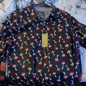 Public Record Mushroom Button Up